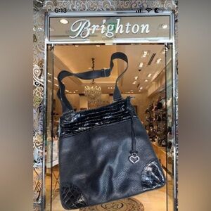 Brighton Leather Crossbody Bag with Heart Charm🔥